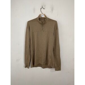 Massif Womens XL Flame Resistant 1/4 Zip Pullover Tan Base Layer Made in USA‎
